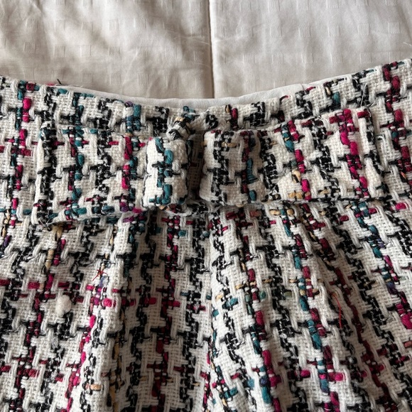 Leyden Tweed Houndstooth Raw Edge Skirt XS Multi - Picture 6 of 15